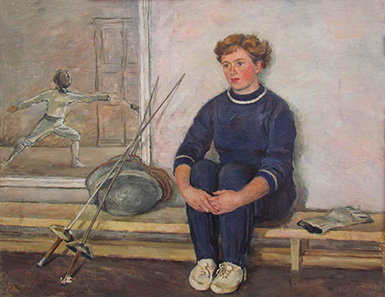 Фехтовальщица, заслуженный мастер спорта Ягодина :: Попова Ирина Николаевна, 1955 год