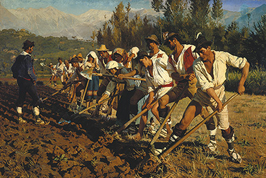 Итальянская полевые рабочие. Абруццо :: Педер Северин Кройер, 1880 год
