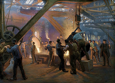 На железо литейной фабрике :: Педер Северин Кройер, 1885 год
