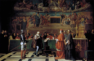 Галилей перед судом инквизиции :: Жозеф-Николя Робер-Флёри, 1847 год