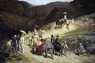 Путешественники в Оверни :: Савицкий Константин Аполлонович, 1876 год