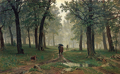 Дождь в дубовом лесу :: Шишкин Иван Иванович, 1891 год