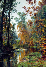 Осенний пейзаж. Парк в Павловске :: Шишкин Иван Иванович, 1894 год