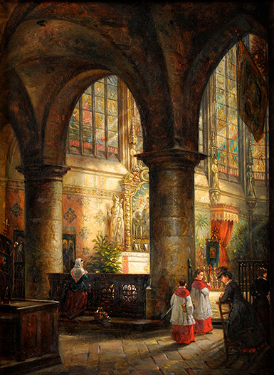В хоре Ахенского собора :: Франц Штегманн, 1890 год