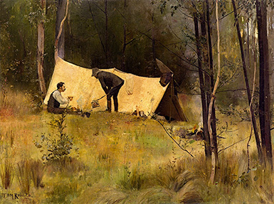 Лагерь художников :: Томас Уильям Робертс, 1886 год