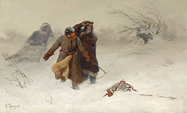 В метель :: Трутовский Константин Александрович, 1887 год
