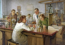 Выполнение тестов в лаборатории :: Ульянов Николай Иванович, 1951 год