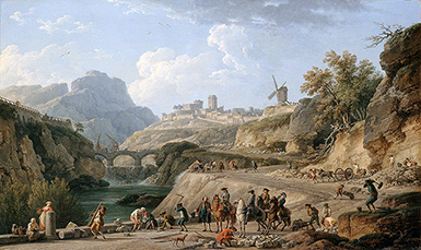 Строительство дороги :: Клод Жозеф Верне, 1774 год