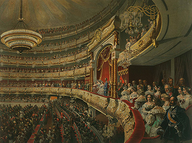 Спектакль в Большом Московском театре :: Зичи Михаил Александрович, 1856 год
